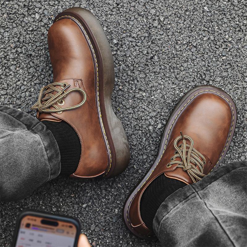 Men's business dress leather shoes men's Korean version of the trend British style autumn breathable casual men's shoes 33589-J