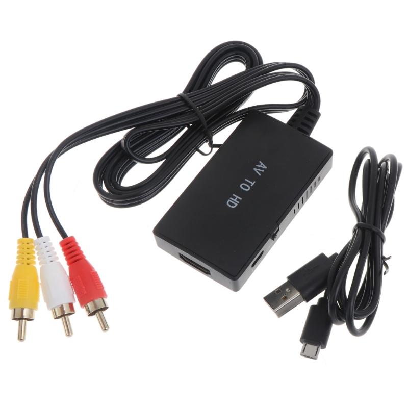 

AV to HDMI-compatible Converter RCA to HDMI-compatible Audio Vdieo Converter Adapter Support 1080P NTSC/PAL for STB