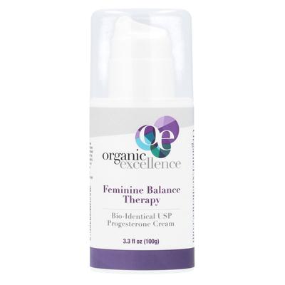 Dámská balanční terapie, Bioidentický USP progesteronový krém, 3,3 fl oz (100 g)
