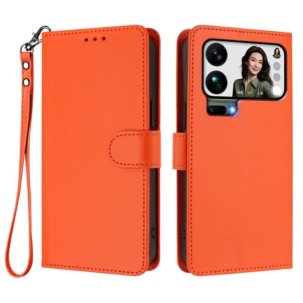For Xiaomi 17 Pro Max Leather Case Wallet Stand Phone Cover with Wrist Strap