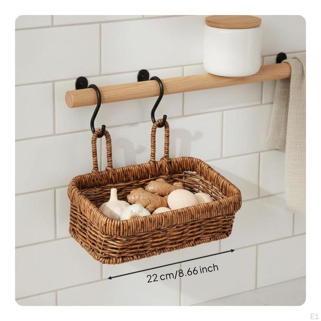 Wall Hanging Storage Basket SpaceSaving Woven Versatile Handwoven Bin