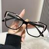 Fashion Cat Eye Anti Blue Light Pochromic Glasses Women Vintage Triangle Metal Frame Color Change Eye Protection Spectacles