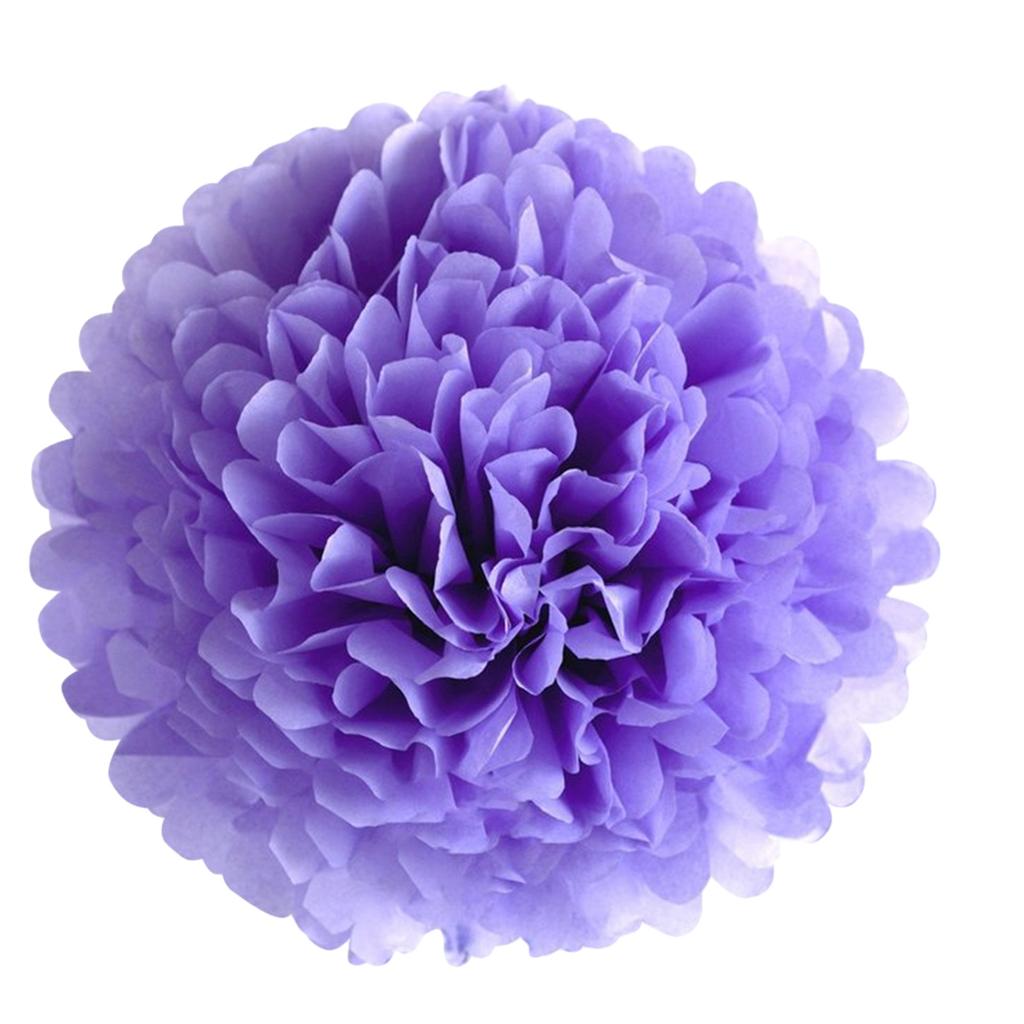 1pcs Set 7.8inch Purple Paper Hanging Flowers Pom Pom Paper For Birthday Party Pom Pom Paper Balls Flower Balls Paper