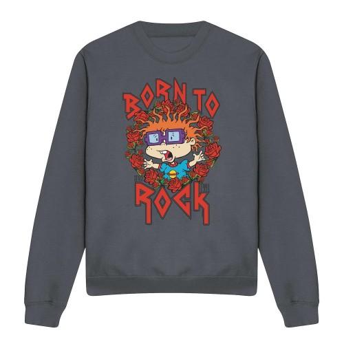 Rugrats Unisex Adult Chucky Was Born To Rock Sweatshirt