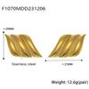 Qiong Yao Fashionable 18K Gold-Plated Stainless Steel Glaze Wing Earrings