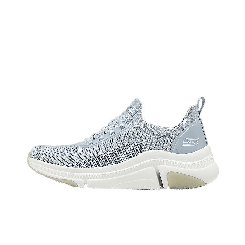 Skechers Bobs Sport Sparrow Flex Round Toe Comfortable Solid Color Lace-Up Low-Top Running Shoes Women sneaker 117580-LTGY 35