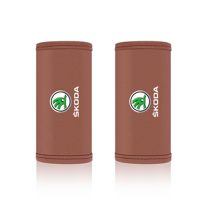 Car Interior Roof Handle Protection Cover Auto Door Pull Hand Brake Handle For Skoda Octavia MK2 MK3 2 3 A7 Fabia Karoq Kodiaq Superb Rapid Kamiq