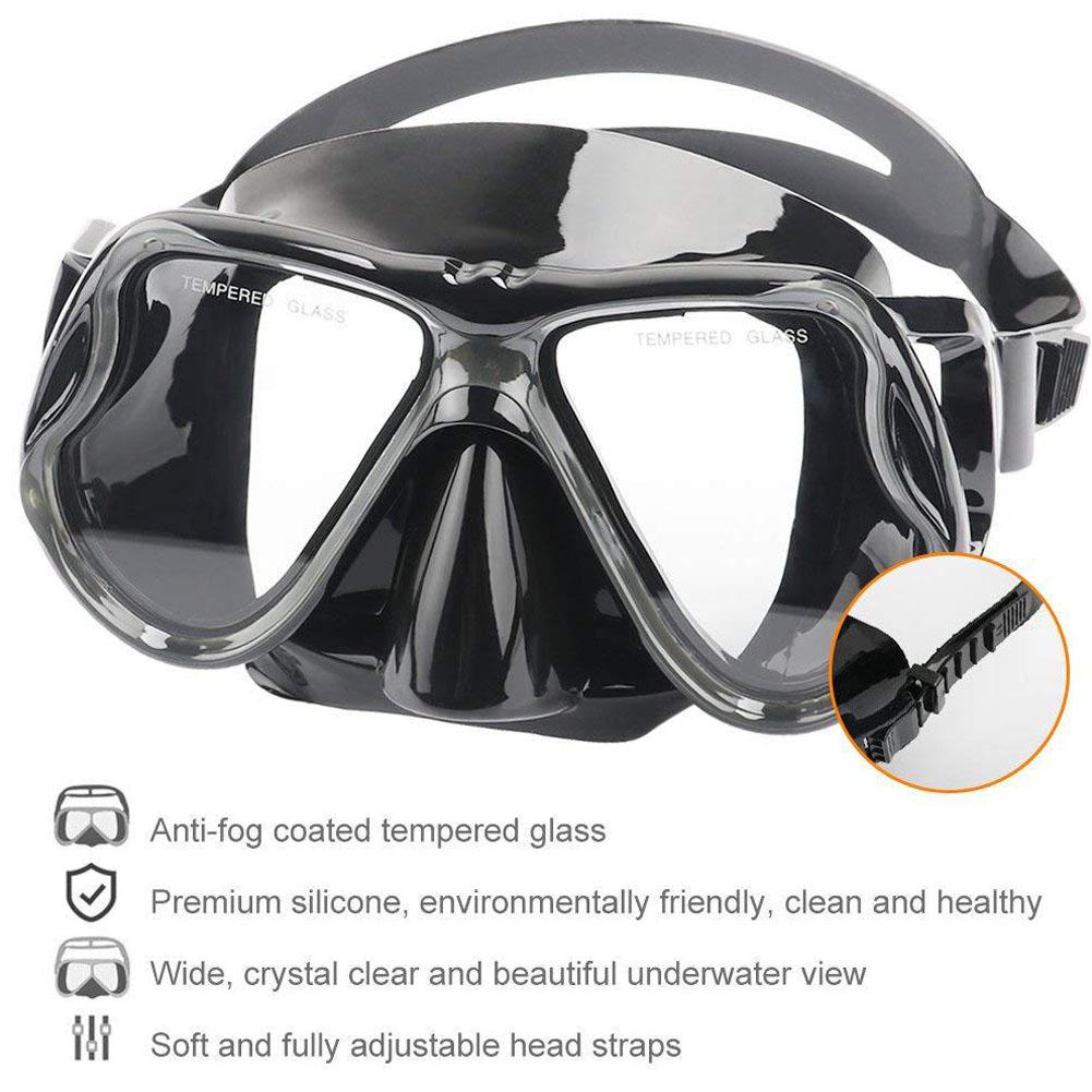 Diving Suit Diving Fins Snorkeling Mask Silicone Snorkel Three-piece Suit