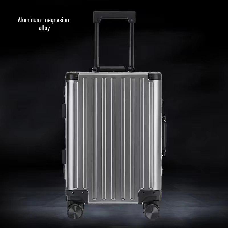 

Aluminum Magnesium Alloy Luggage with Universal Wheels, 24-inch Frame, 20-inch Carry-on Suitcase for Men & Women 20-inch