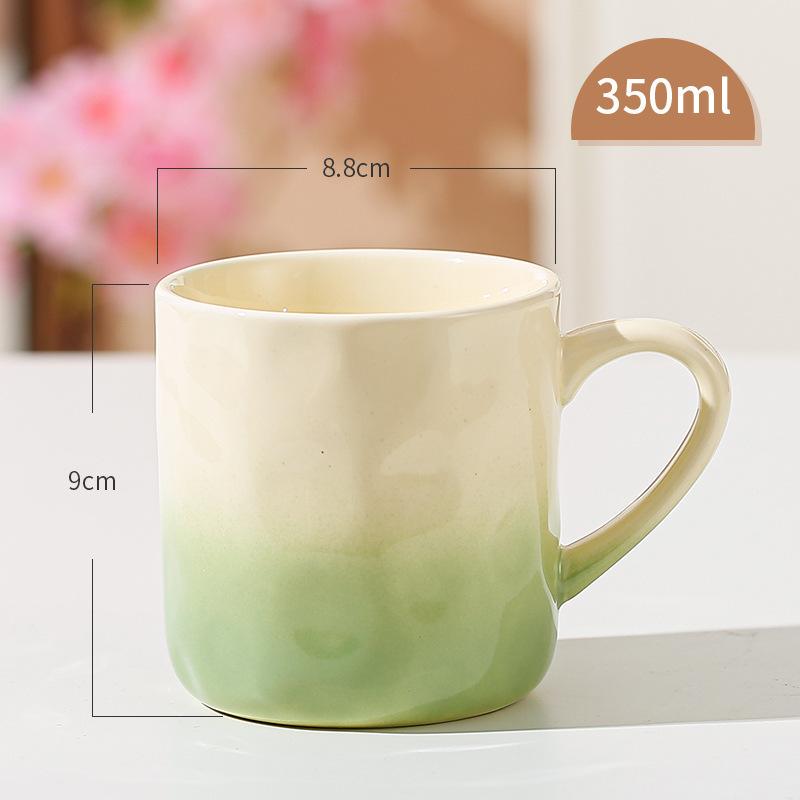 High value Design Sense Gradient Hand Pinched Cup for Girls Coffee Cup for Household Drinking Water Cup Couple Mouthwash Cup