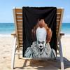 proof beach towel with a Pennywise the Dancing Clown3 pattern - soft,absorbent,quick-drying,machine washable - perfect for swimming,camping,bathing