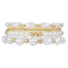 European and American jewelry niche design cross bracelet set sweet cool beaded stacked shell pearl bracelet
