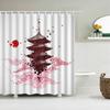 Waterproof Polyester Fabric Shower Curtains Japanese-Style Printing Bathroom Curtains For Home Decoration Curtain