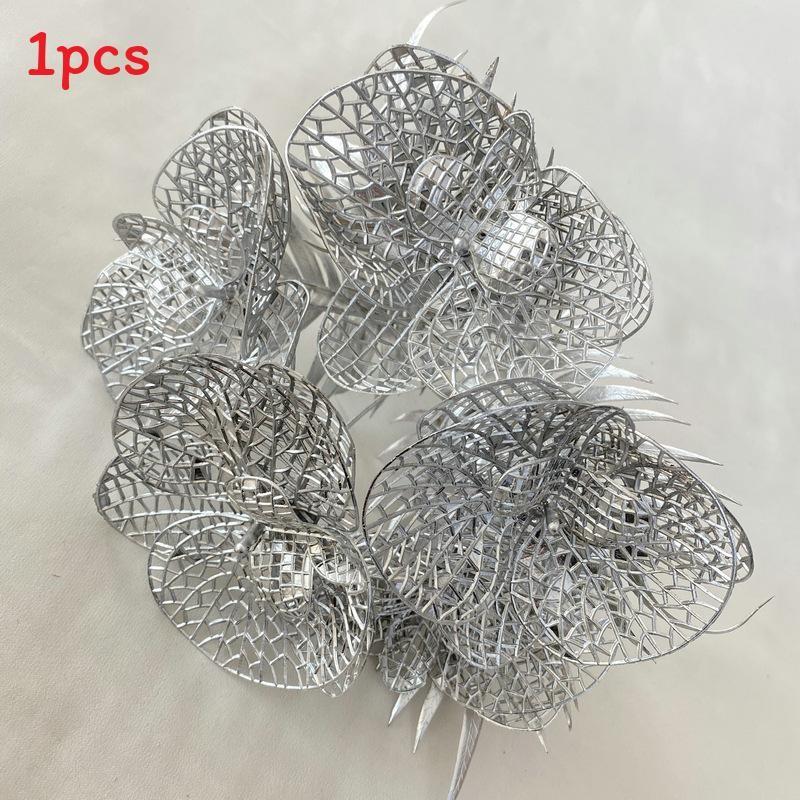 

Plastic Phalaenopsis Wedding Decor Dragon Fruit Pine Cone Event Display Backdrop Orchid Silver