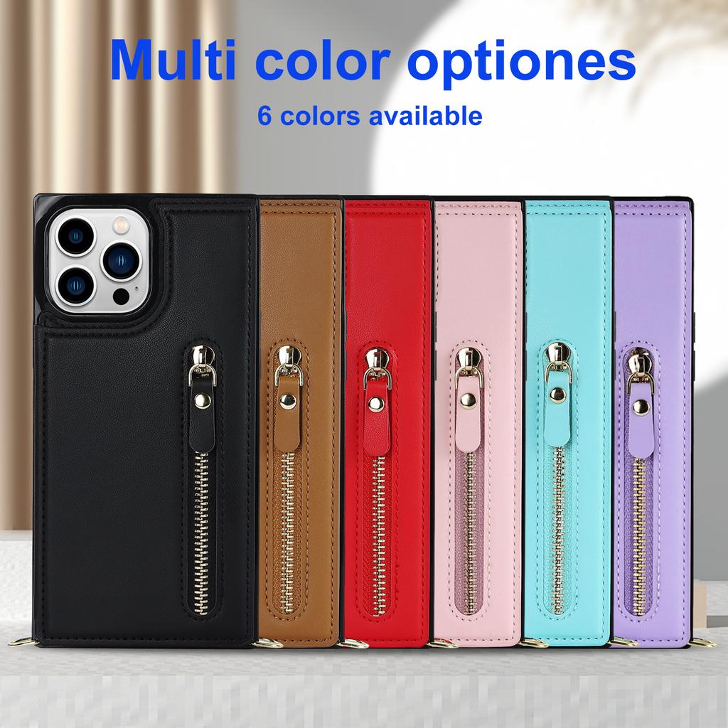 RFID zip peněženka šňůrka na krk karty Solt kožené pouzdro pro iPhone 15 14 Pro Max 13 12 Mini 11 X XR XS 7 8 Plus popruh crossbody kryt