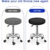 2 Pcs Bar Stool Covers Black Round High Elastic Bar Stool Covers Soft Stool Cushion Washable Slipcovers Fit for Dia 11-14 in Bar Round Chair for Home