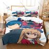 Toradora 3PCS Bedding Set Taiga Aisaka Ryuuji Print Soft Microfiber Duvet Cover Pillowcase Bedroom Decor
