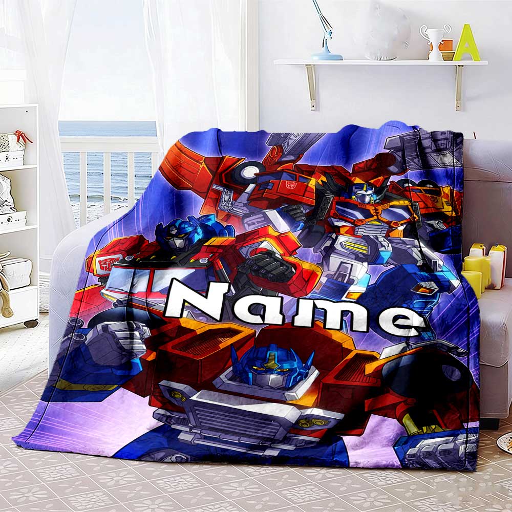 Love Transformers (19) Personalized Text Blanket Lightweight Personalized Blanket Comfortable Perfect for Home Decor Couch Sofa Picnics