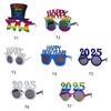 A52E Trendy 2026 New Year Glasses Holiday Parties Glasses Frames Christmas Eyewear for Costume Accessory