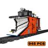 MOC City Railroad Express Building Blocks Wedge Plow Train Railway Track Bricks Toys Home Decoration for Boys Kids Adults Gifts