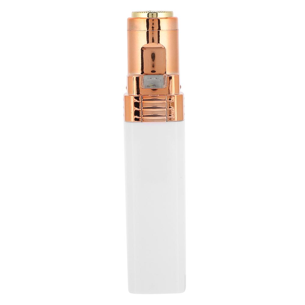 Portable USB Shaver Lipstick-Sized Women Mini Electric Hair Remover for Whole Body White
