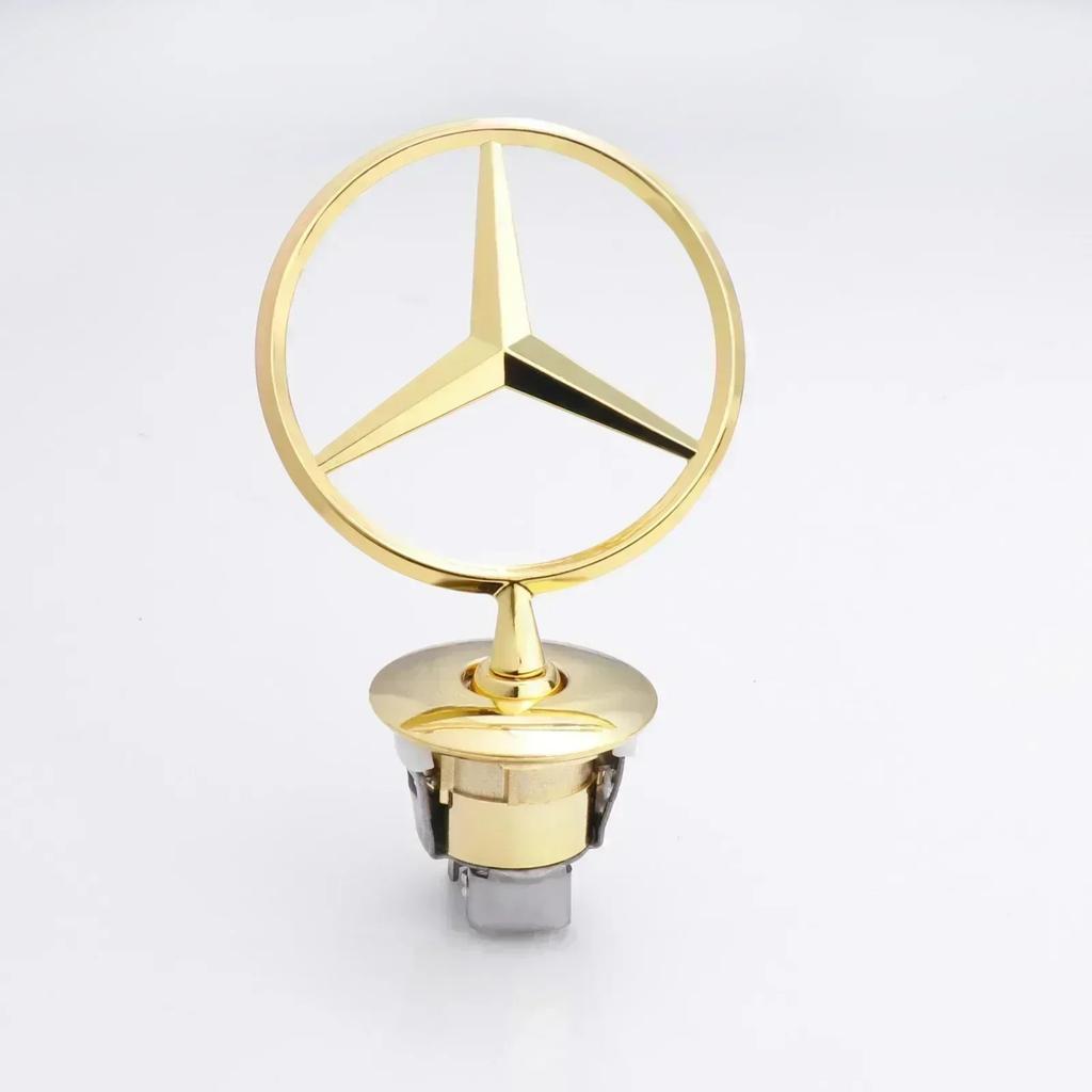 CRU1 Car Engine Hood Emblem Front Bonnet Chrome Mark Accessorie For Mercedes Benz C E S Class W204 W205 W212 W213 W211 W220 W222 W223