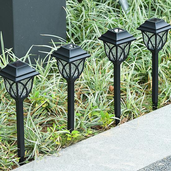 2 szt. Zewnętrzne Lampy Solarne Ścieżkowe Super Jasne Automatyczne Włączanie/Wyłączanie Wodoodporne Oświetlenie Ogrodowe Krajobrazowe Lampy Podwórkowe