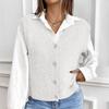 Women's Loose Knitted Vest V-Neck Solid Color Sweater