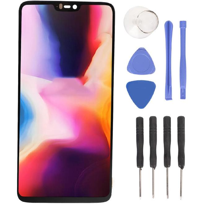 For Oneplus 6 Screen Replacement LCD, OLED Display Digitizer Assembly with Repair Tool Kit, Phone Replacement Parts for Oneplus 6(A6000 A6003), 6.28