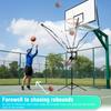 Basketball Shot Return Net Apparatus with 180° Rotating Track Easy Assembly with Net Return System for Free-Throw Practice