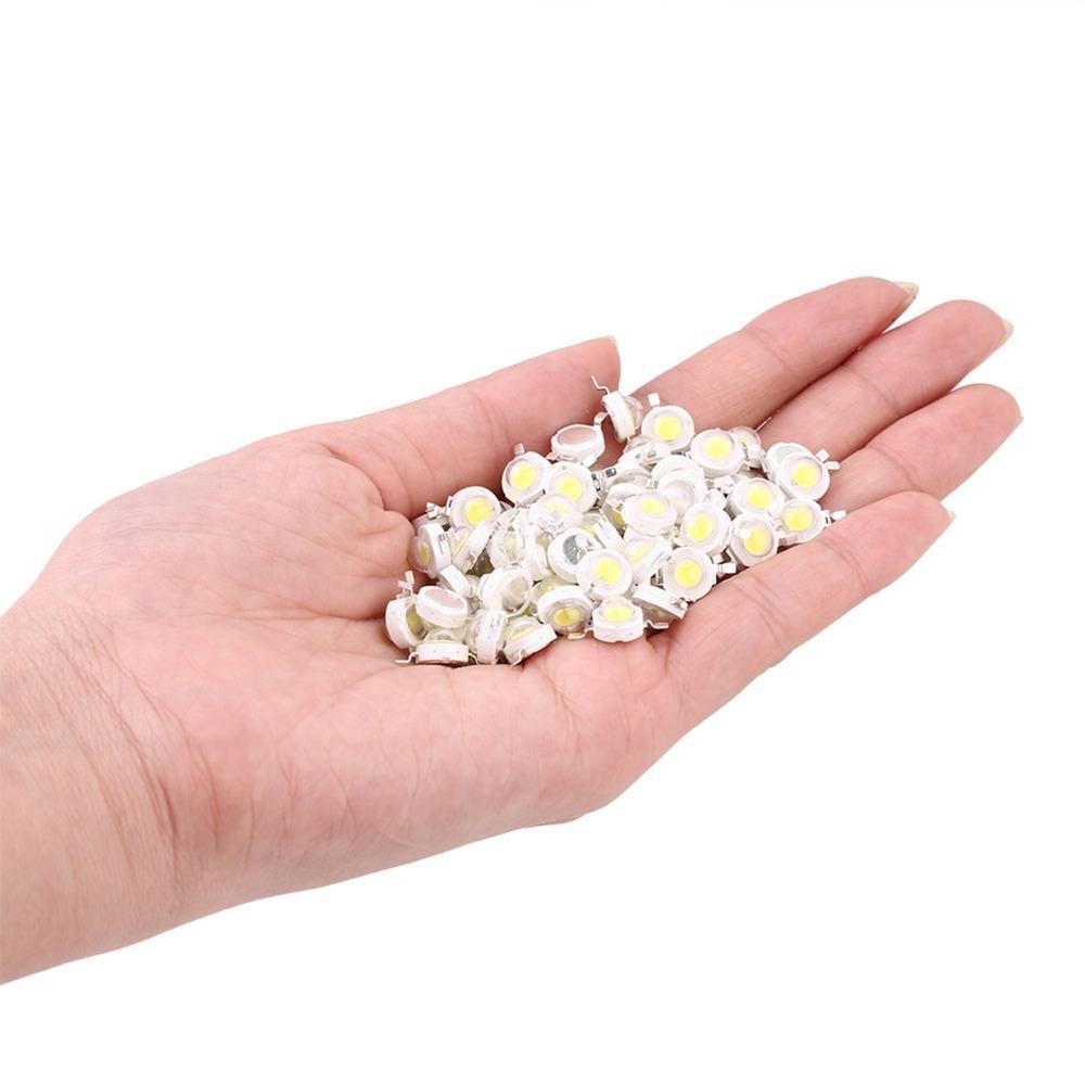 50PCS 110LM/W High Power LED Beads 1W High Power LED Chip Bulb COB Lamp Chip Spotlight Replacement
