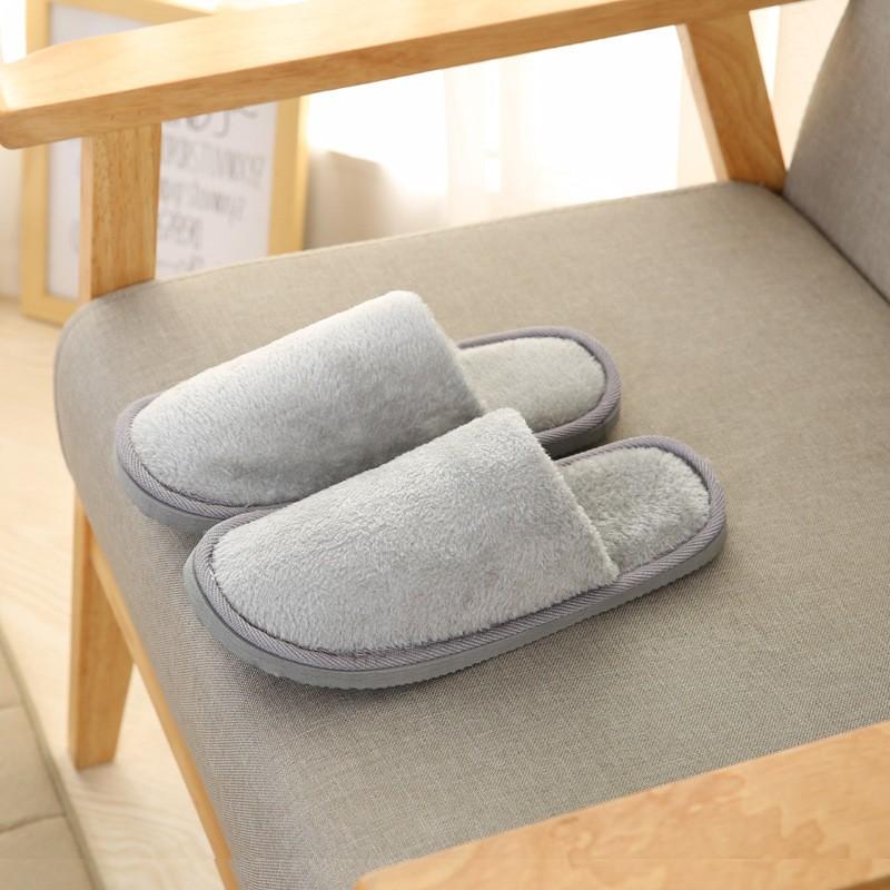Mens Warm Home Plush Soft Slippers Indoors , Winter Floor Bedroom Shoes