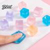 Office Stress Relief Transparent Squeeze Toy Square Ice Cube/Cat Paw Ball Tranquility Desk Accessory Sensory Small Fidget for Adults Realistic Cube