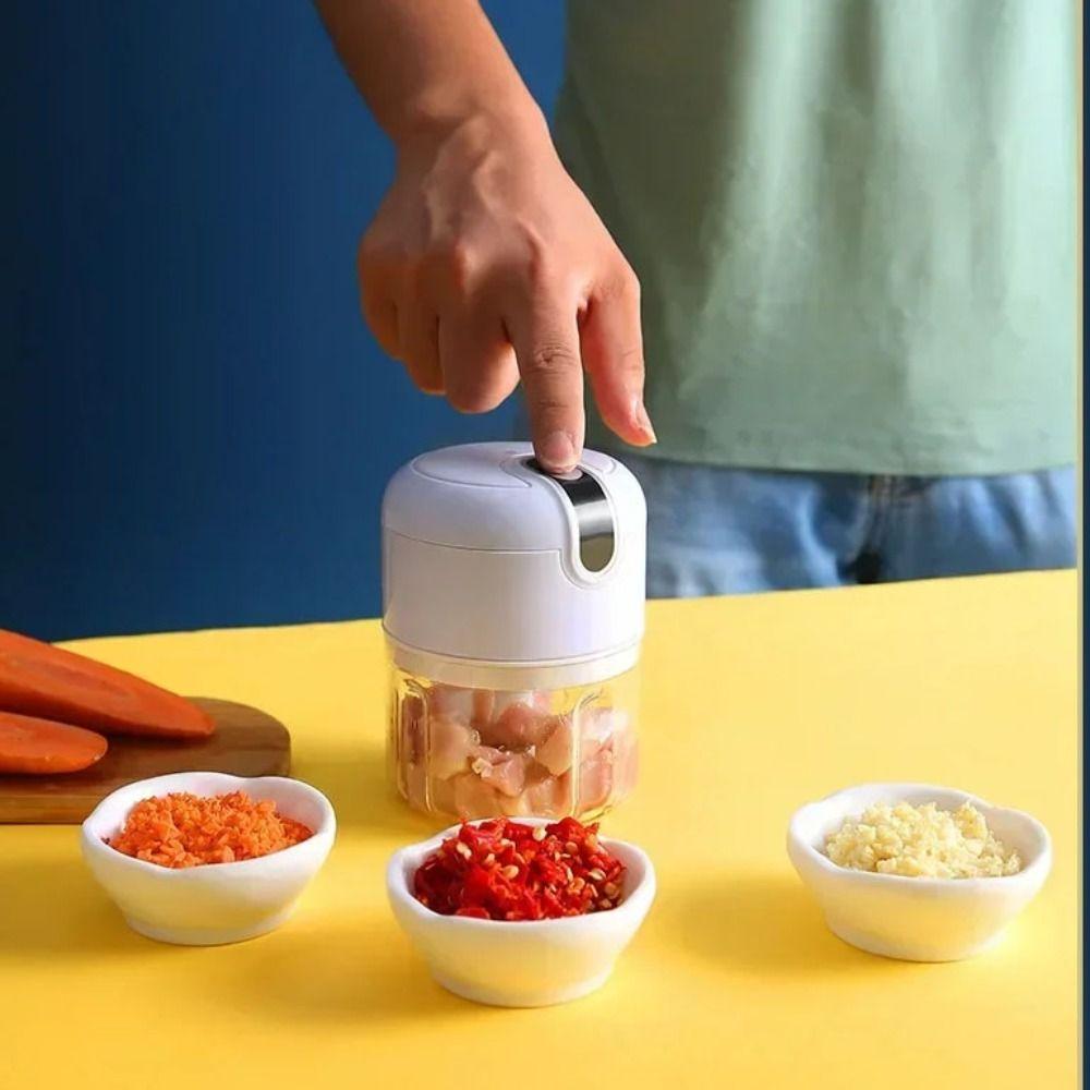 Electric Garlic Chopper Masher Food Mixer Household Garlic Grinder  for Pepper Meat