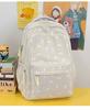 Schoolbag1011 New Plaid Printed Bow for Junior High School Girls, Versatile Large-capacity Lightweight Campus Solid-color Backpack