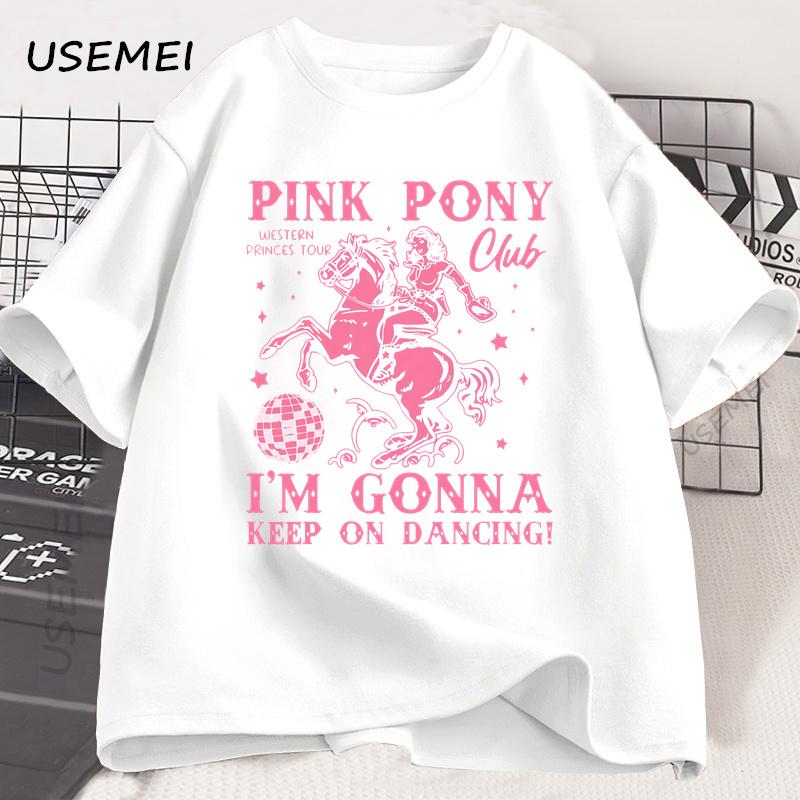 T-shirt Chappell Roan T-shirt Pink Pony Club T-shirt Midwest Princess Tour Groupe Concert Musique T-shirt Coton Manches Courtes T-shirt Vêtements