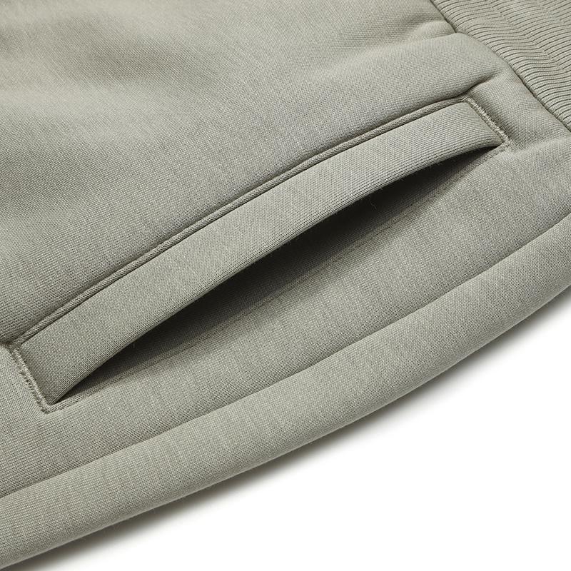 FILA Original Warm Fleece Fashion Retro Classic Trendy Simple Versatile Tapered Knit Casual Pants Men pants Green F51M549601FDK