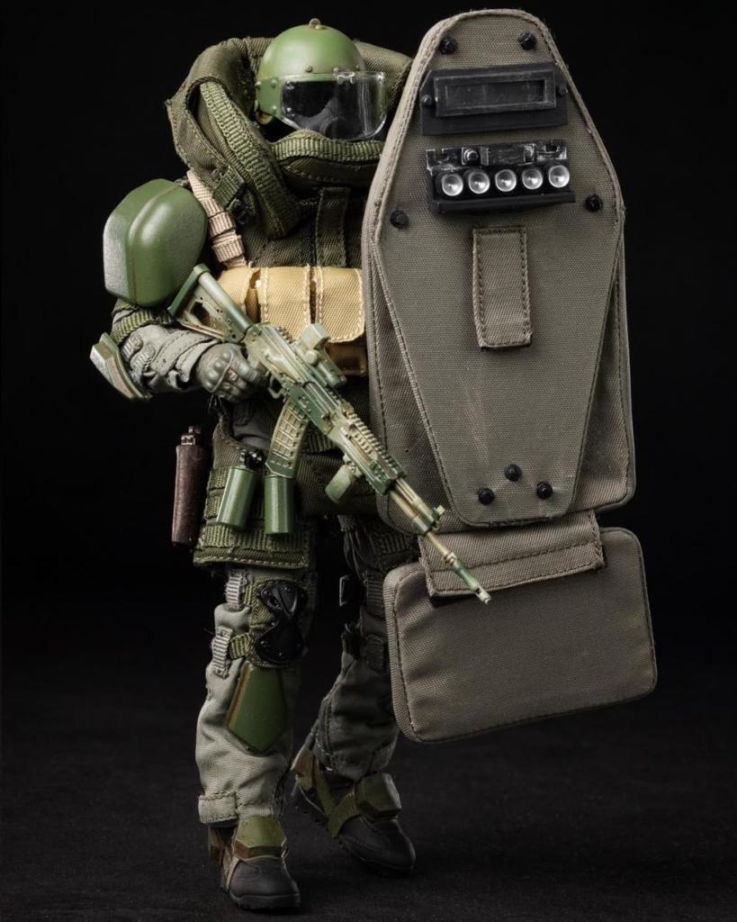 HiPlay HASUKI 1/12 Black Act Shield Soldier SA02 Movable Action Figure with Accessories Full Set