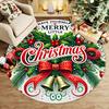 Christmas Holly Berry Round Rug, Indoor Outdoor Mat for Living Room, Bathroom, Bedroom, Dorm Kitchen Decor, Xmas Gift