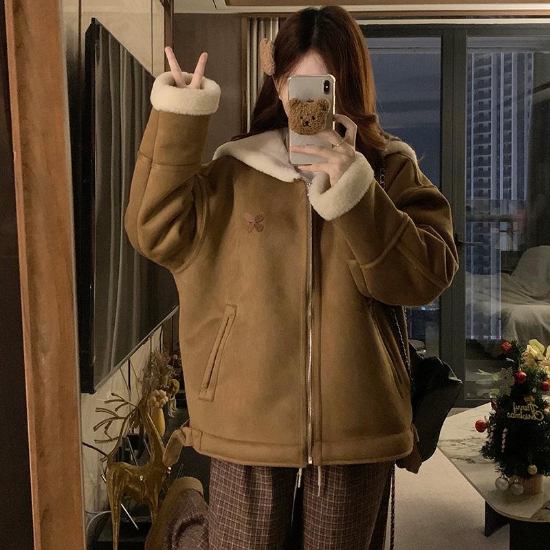 Women's Plush Fur Thick Winter Coat - Petite & Plus Sizes Available