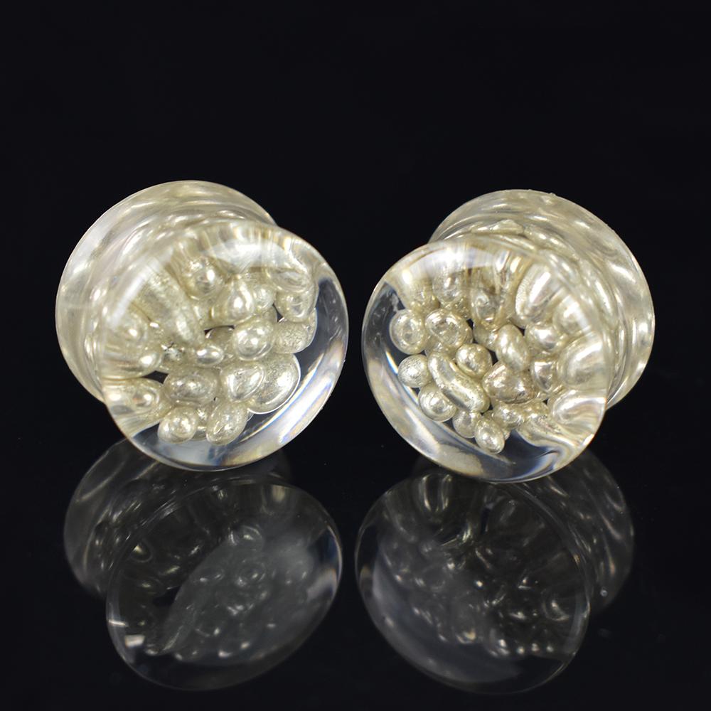 

Пара блестящих круглых тоннелей-плагов для ушей 8-50 мм, расширители, серьги в стиле фэшн, украшения для пирсинга 8mm бежевый