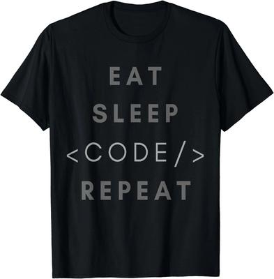 Eat Sleep Code Repeat Funny Programming Coding Gift Unisex T-Shirt
