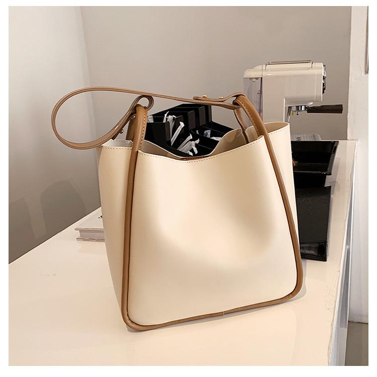 Dámská taška v korejském stylu Bucket Bag Jedno rameno Přenosná velkokapacitní taška Mother Bag