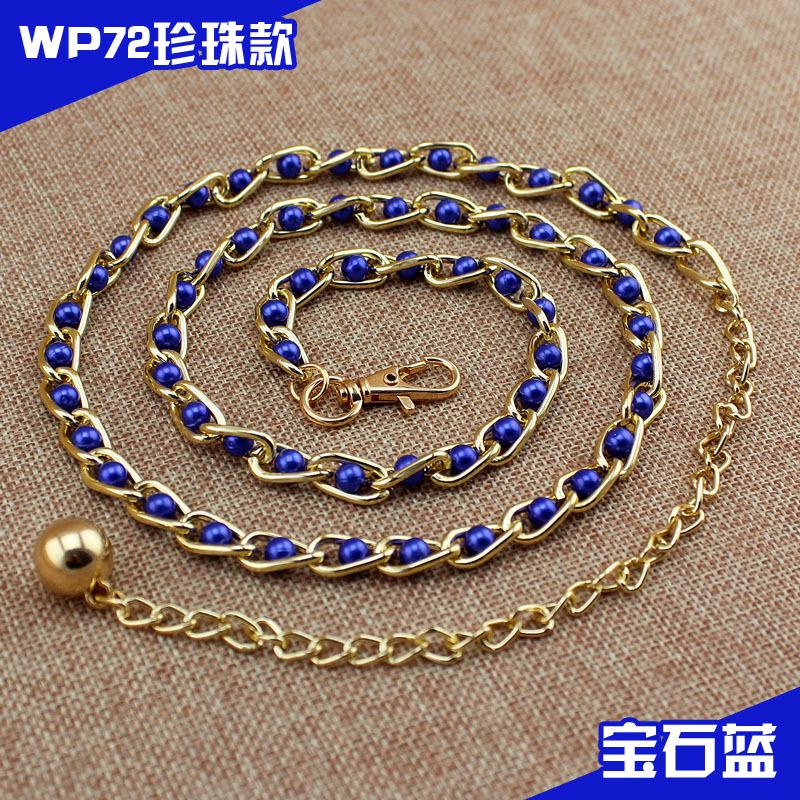 Women'S Spring And Summer Dress Decorative Pearl Belt Metal Hook Thin Waist Chain Multi-Color Optional
