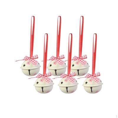 6 Pieces Christmas Bell Ornaments Hanging Ornament Cute Tree Bells Pendants