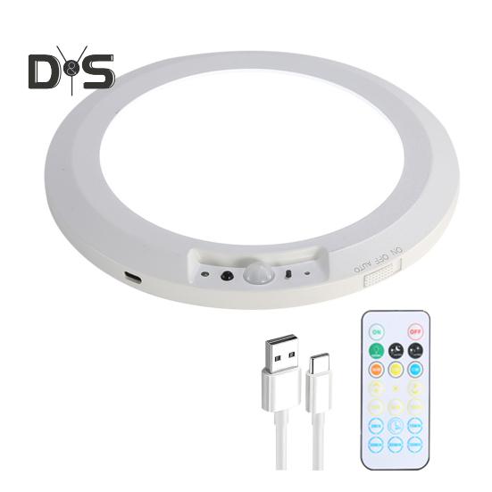 Motion Sensor Ceiling Light with Remote Control 3 Color Temperatures Dimmable Easy To Install Magnetic Wireless Ceiling Light
