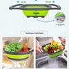 Dual-Use Folding Cutting Board & Telescopic Draining Basket for Vegetables and Fruit Washing