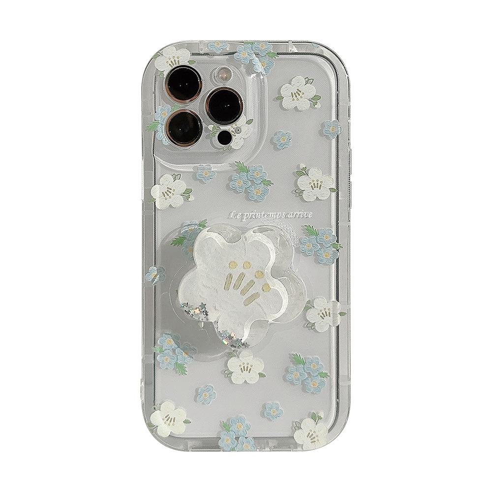 Flower 15 Suitable for Iphone16 Apple 14promax Mobile Phone Case 11 Simple 13pro Oil Bag Bracket 12
