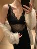 2025 Spring/Summer Women's French Lace Camisole with Chest Pad and Spaghetti Straps
