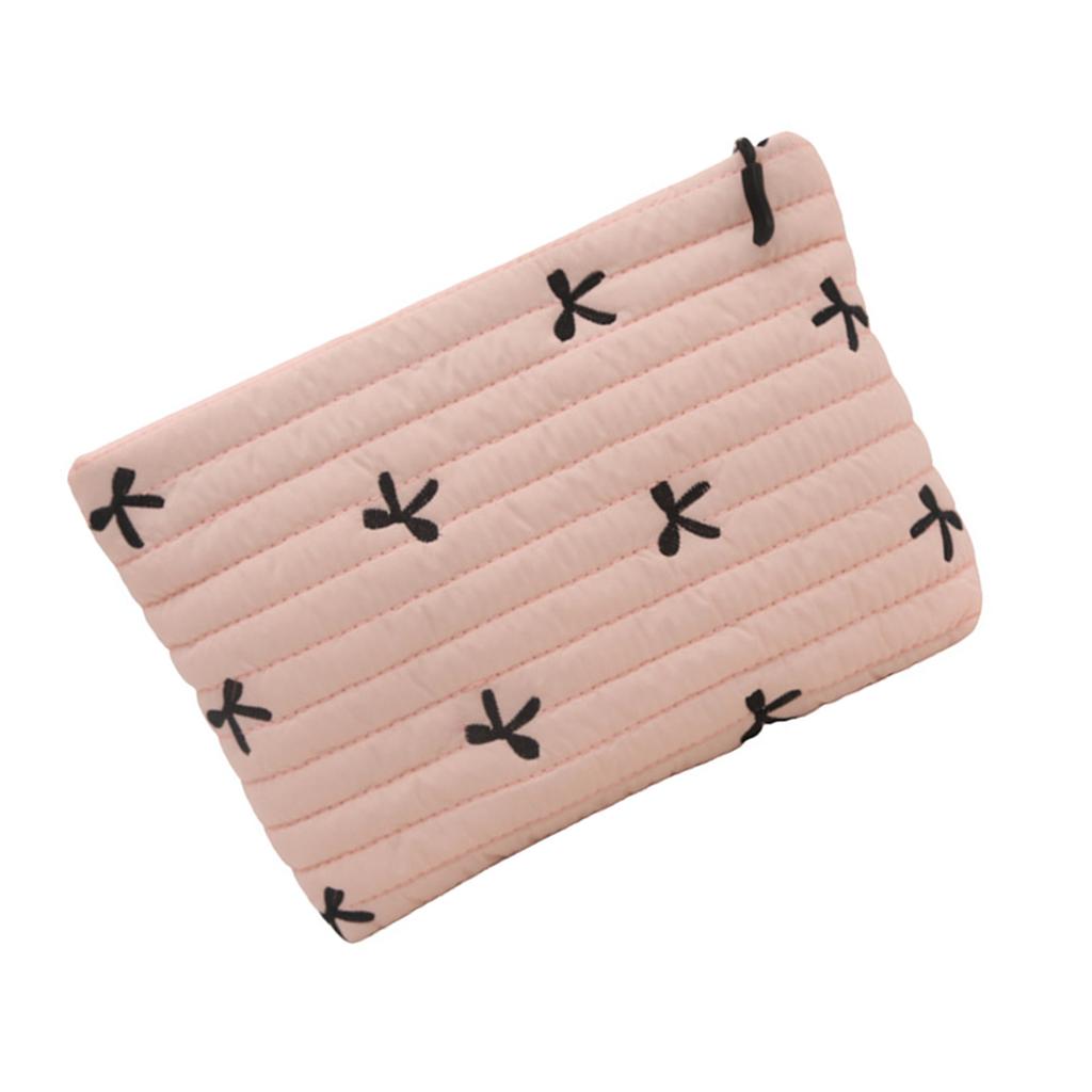 Modische Kosmetikaufbewahrungstasche Feminine Schleifendesigns Kosmetikorganizer Aufbewahrungstasche für alltägliche Essentials